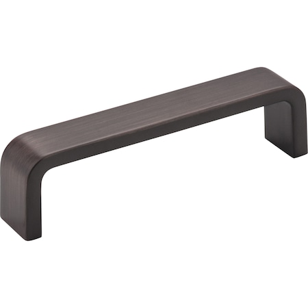 Elements 4" Center-to-Center Brushed Oil Rubbed Bronze Square Asher Cabinet Pull 193-4DBAC
